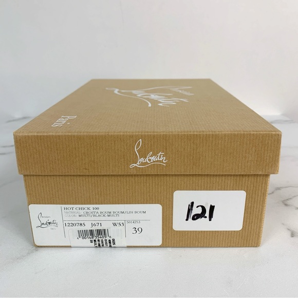 Christian Louboutin Hot Chick 100mm Suede Multi Polka Dot Scallop Pump Size 39 - Picture 15 of 16